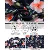 COOFANDY Mens Hawaiian Shirt Short Sleeve Button Down Shirts Tropical Summer Beach Shirts Casual Floral Aloha Shirts(Navy-pink Flower)