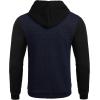 COOFANDY Mens Hooded Sweatshirt Casual Long Sleeve Drawstring Waffle Knit Pullover Hoodies(Navy/Black P10)