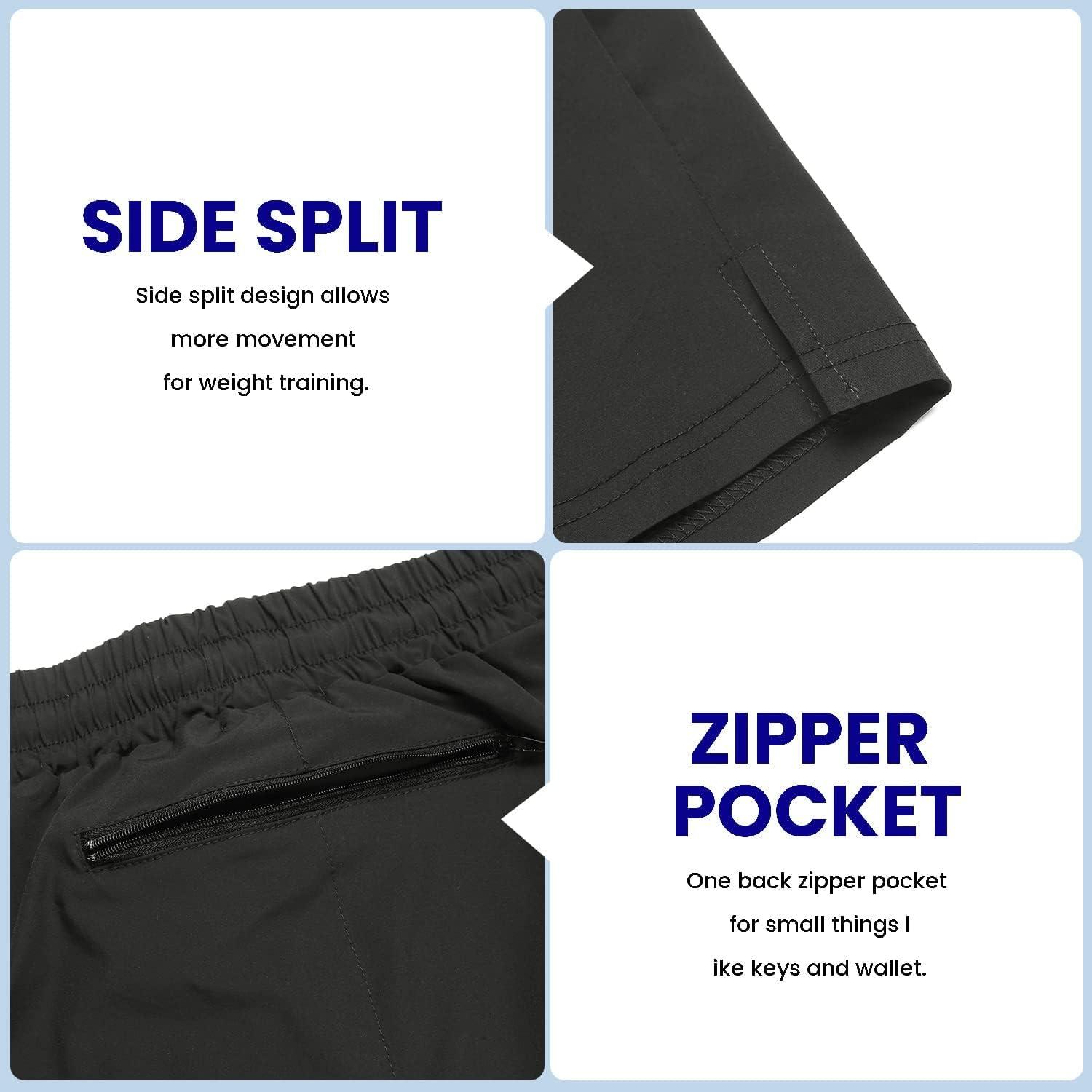 imageCOOFANDY Mens Athletic Shorts 7 Inch Quick Dry Stretch Lightweight Gym Workout Shorts with PocketsBlackDark Grey