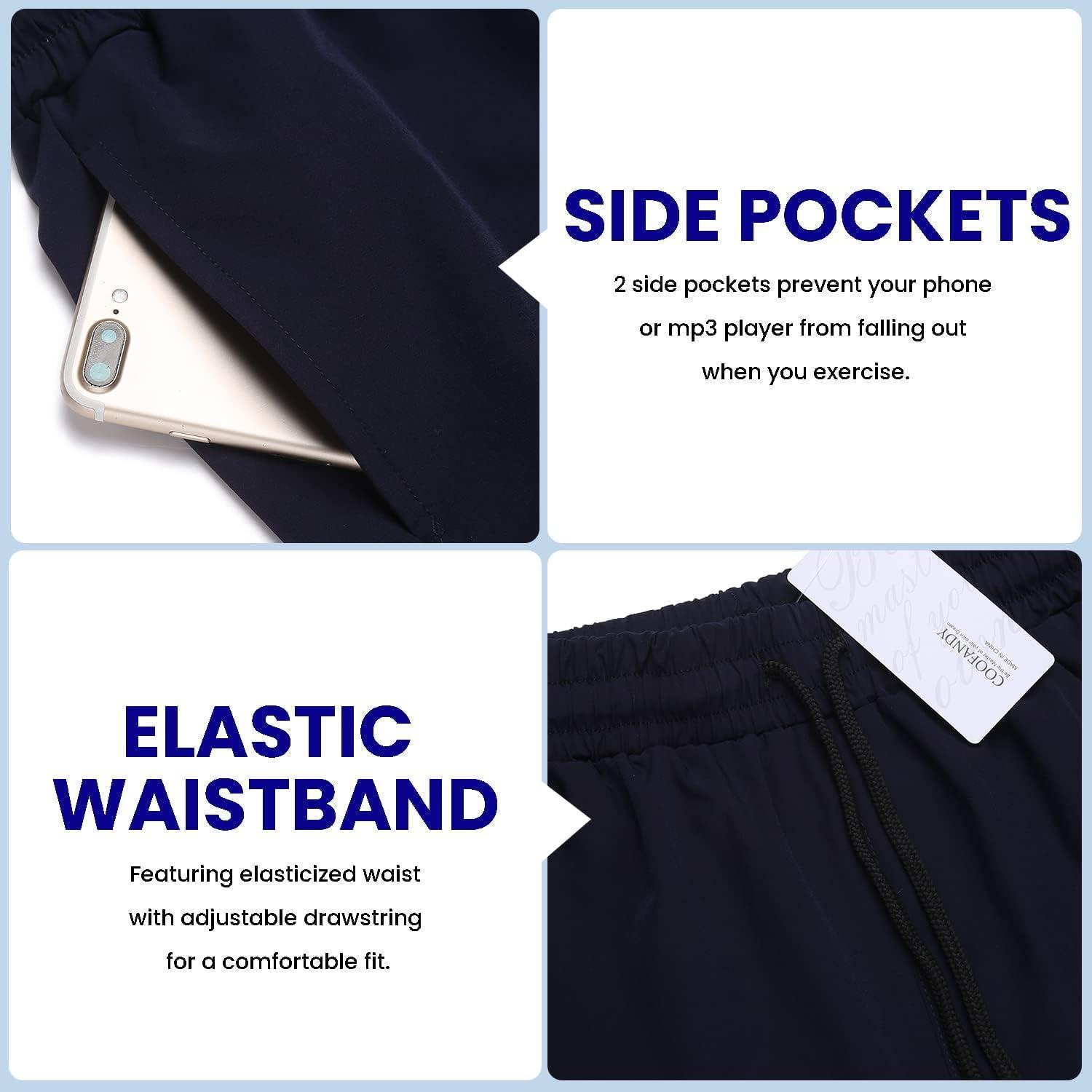 imageCOOFANDY Mens Athletic Shorts 7 Inch Quick Dry Stretch Lightweight Gym Workout Shorts with PocketsDark GreyNavy Blue