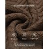 COOFANDY Men Quarter Button Sweater Pullover Cable Knit Henley Mock Neck Sweater(Brown)