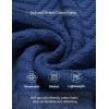 COOFANDY Men Quarter Button Sweater Pullover Cable Knit Henley Mock Neck Sweater(Deep Blue)