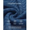 COOFANDY Men Quarter Button Sweater Pullover Cable Knit Henley Mock Neck Sweater(Royal Blue)