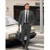 COOFANDY Men’s 2 Piece Suits Classic Fit Suit Set 2 Button Blazer Jacket and Dress Pants for Wedding Business Prom(Dark Grey)