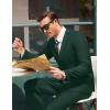 COOFANDY Men’s 2 Piece Suits Classic Fit Suit Set 2 Button Blazer Jacket and Dress Pants for Wedding Business Prom(Green)