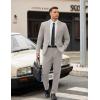 COOFANDY Men’s 2 Piece Suits Classic Fit Suit Set 2 Button Blazer Jacket and Dress Pants for Wedding Business Prom(Light Grey)