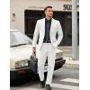 COOFANDY Men’s 2 Piece Suits Classic Fit Suit Set 2 Button Blazer Jacket and Dress Pants for Wedding Business Prom(White)