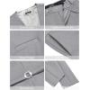 COOFANDY Men’s 3 Pieces Suit Slim Fit Tuxedo Set One Button Shawl Lapel Dinner Prom Jacket Vest Pants with Tie(Light Grey)