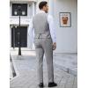 COOFANDY Men’s 3 Pieces Suit Slim Fit Tuxedo Set One Button Shawl Lapel Dinner Prom Jacket Vest Pants with Tie(Light Grey)