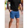 COOFANDY Mens Athletic Shorts 7 Inch Quick Dry Breathable Lightweight Gym Workout Shorts with Pockets(Black/Blue)