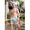 COOFANDY Mens Athletic Shorts 7 Inch Quick Dry Breathable Lightweight Gym Workout Shorts with Pockets(Black/Light Grey)