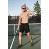 COOFANDY Mens Athletic Shorts 7 Inch Quick Dry Breathable Lightweight Gym Workout Shorts with Pockets(Black/Light Grey)