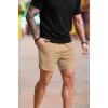 COOFANDY Mens Athletic Shorts 7 Inch Quick Dry Breathable Lightweight Gym Workout Shorts with Pockets(Khaki/Grey)