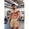 COOFANDY Mens Athletic Shorts 7 Inch Quick Dry Breathable Lightweight Gym Workout Shorts with Pockets(Khaki/Grey)