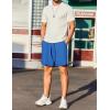 COOFANDY Mens Athletic Shorts 7 Inch Quick Dry Breathable Lightweight Gym Workout Shorts with Pockets(Navy Blue/Blue)
