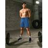 COOFANDY Mens Athletic Shorts 7 Inch Quick Dry Stretch Lightweight Gym Workout Shorts with Pockets(Black/Blue)