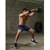COOFANDY Mens Athletic Shorts 7 Inch Quick Dry Stretch Lightweight Gym Workout Shorts with Pockets(Black/Navy Blue)