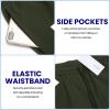 COOFANDY Mens Athletic Shorts 7 Inch Quick Dry Stretch Lightweight Gym Workout Shorts with Pockets(Black/Olive Green)