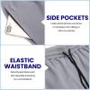 COOFANDY Mens Athletic Shorts 7 Inch Quick Dry Stretch Lightweight Gym Workout Shorts with Pockets(Grey/Olive Green)