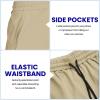 COOFANDY Mens Athletic Shorts 7 Inch Quick Dry Stretch Lightweight Gym Workout Shorts with Pockets(Light Khaki/Light Grey)