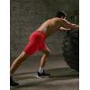 COOFANDY Mens Athletic Shorts 7 Inch Quick Dry Stretch Lightweight Gym Workout Shorts with Pockets(Navy Blue/Red)