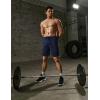 COOFANDY Mens Athletic Shorts 7 Inch Quick Dry Stretch Lightweight Gym Workout Shorts with Pockets(Navy Blue/Red)