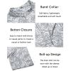 COOFANDY Men’s Casual Henley Shirt Short Sleeve Band Collar Linen Shirt Summer Beach Hippie T-Shirts(Leaf-grey)