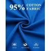 COOFANDY Mens Henley Shirts Cotton Long Sleeve V Neck Button Basic Tees Plain Casual Pullover(Blue)