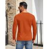 COOFANDY Mens Henley Shirts Cotton Long Sleeve V Neck Button Basic Tees Plain Casual Pullover(Caramel)