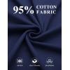 COOFANDY Mens Henley Shirts Cotton Long Sleeve V Neck Button Basic Tees Plain Casual Pullover(Navy Blue)