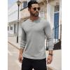 COOFANDY Men’s Henley Shirts Long Sleeve Button T-Shirt Lightweight Fashion Casual Pullover Shirt(Heather Grey)