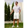 COOFANDY Mens Hybrid Casual Golf Shorts 9″ Stretch Lightweight Quick Dry Summer Hiking Travel Shorts with Zipper Pockets(White)