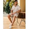 COOFANDY Men’s Polo Shirt and Shorts Set 2 Piece Outfits Fashion Summer Casual Tracksuits(Beige)