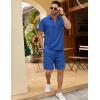 COOFANDY Men’s Polo Shirt and Shorts Set 2 Piece Outfits Fashion Summer Casual Tracksuits(Royal Blue)