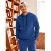 COOFANDY Men’s Tracksuit 2 Piece Hooded Athletic Sweatsuits Casual Running Jogging Sport Suit Sets(Blue)