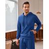 COOFANDY Men’s Tracksuit 2 Piece Hooded Athletic Sweatsuits Casual Running Jogging Sport Suit Sets(Blue)
