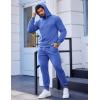 COOFANDY Men’s Tracksuit 2 Piece Hooded Athletic Sweatsuits Casual Running Jogging Sport Suit Sets(Royal Blue)