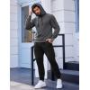 COOFANDY Men’s Tracksuit 2 Piece Hooded Athletic Sweatsuits Casual Running Jogging Sport Suit Sets(Z_dark Grey Black)