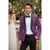COOFANDY Mens Tuxedo Jacket Wedding Suit Jacket Slim Fit Blazer Jacket for Dinner, Prom, Party(Purple)