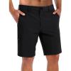 COOFANDY Mens Hybrid Casual Golf Shorts 9″ Stretch Lightweight Quick Dry Summer Hiking Travel Shorts with Zipper Pockets(Black)