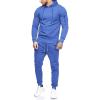 COOFANDY Men’s Tracksuit 2 Piece Hooded Athletic Sweatsuits Casual Running Jogging Sport Suit Sets(Royal Blue)