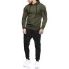 COOFANDY Men’s Tracksuit 2 Piece Hooded Athletic Sweatsuits Casual Running Jogging Sport Suit Sets(Z_army Green Black)