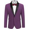 COOFANDY Mens Tuxedo Jacket Wedding Suit Jacket Slim Fit Blazer Jacket for Dinner, Prom, Party(Purple)