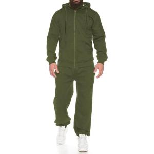 COOFANDY Sweatsuits for Men 2 Piece tracksuit Sets Full Zip Hoodie Sweatpants for Men Casual Sports Jogging Suits S-4XL(Olive Green)