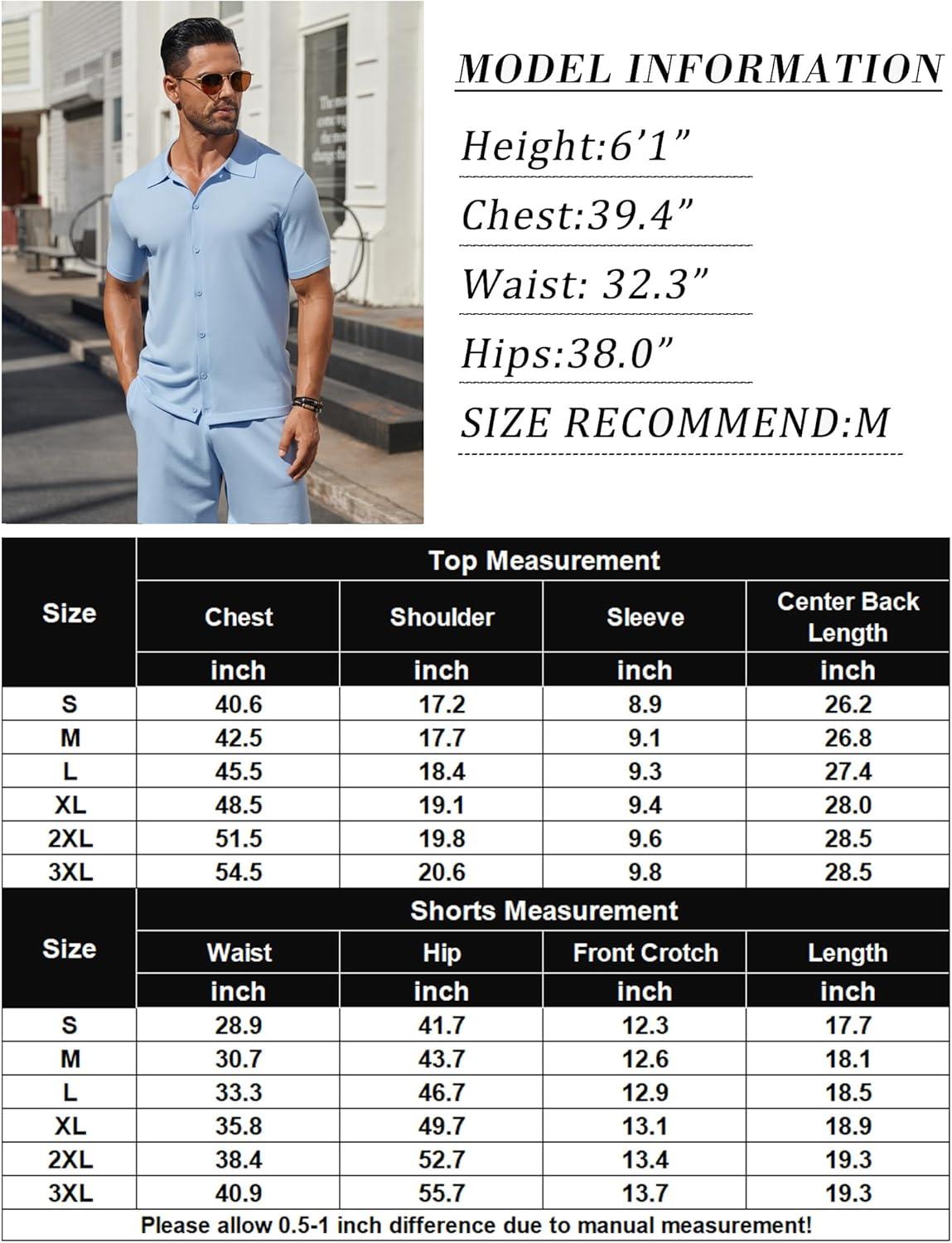 imageCOOFANDY Mens 2 Piece Outfits Sets Casual Short Sleeve Button Down Knit Shirt and Shorts Sets Summer Beach OutfitsArmy Green