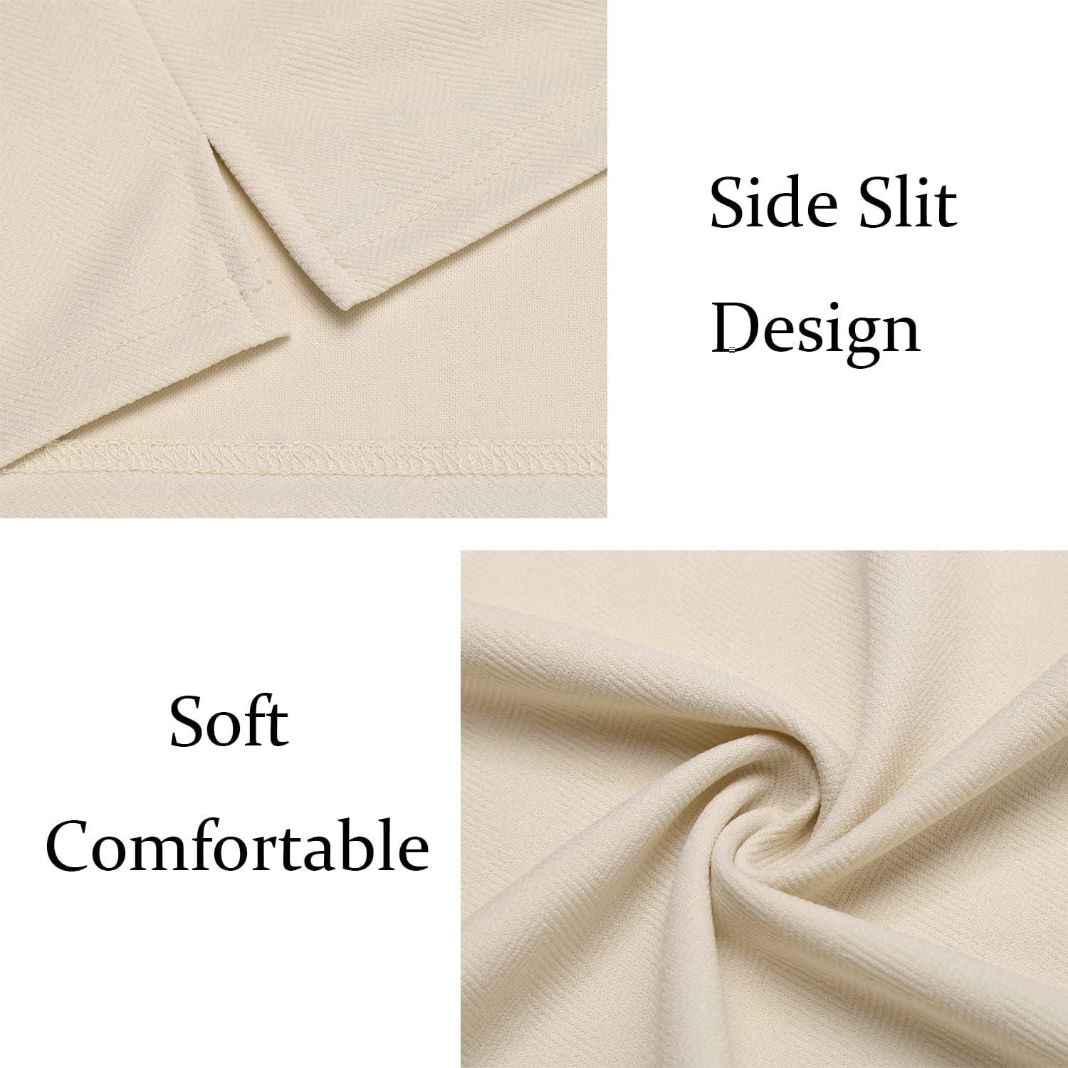imageCOOFANDY Mens Casual Button Down Shirts Short Sleeve Regular Fit Untucked Dress Shirts Knit TexturedBeige