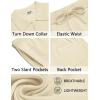COOFANDY Men’s 2 Piece Outfits Sets Casual Short Sleeve Button Down Knit Shirt and Shorts Sets Summer Beach Outfits(Beige)