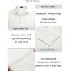 COOFANDY Men’s Business Dress Shirts Wrinkle Free Long Sleeve Regular Fit Dress Shirt Textured Casual Button Down Shirts(A-white)
