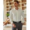 COOFANDY Men’s Business Dress Shirts Wrinkle Free Long Sleeve Regular Fit Dress Shirt Textured Casual Button Down Shirts(A-white)