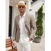 COOFANDY Mens Casual Blazer Slim Fit Sport Coat Lightweight Two Button Suit Jackets(Dark Khaki)
